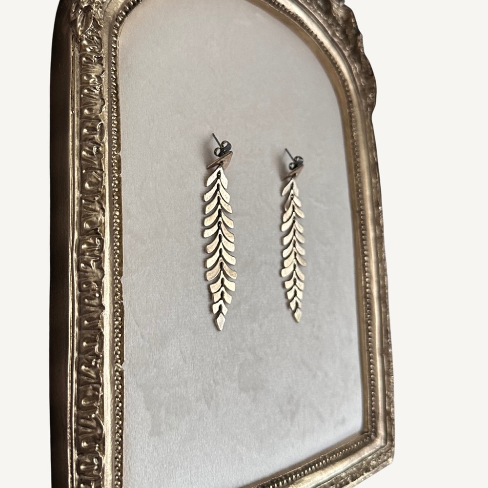 Gold Leaf Drop Earrings - Women Jewelry